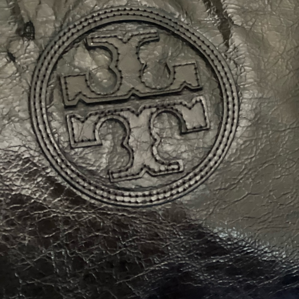 Tory Burch Satchel. Large. Black. Leather18” W by 9.5”H.4” Depth. 8” Bag Handle. - Picture 3 of 15